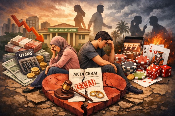 Pengadilan Agama Sangatta: Judi Online Picu Kenaikan Angka Perceraian di Kutim