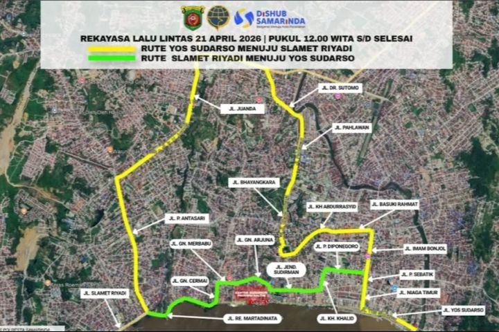 Aksi Massa 21 April: Arus Lalu Lintas di Samarinda akan Dialihkan di 2 Titik, Cek Rekayasanya!