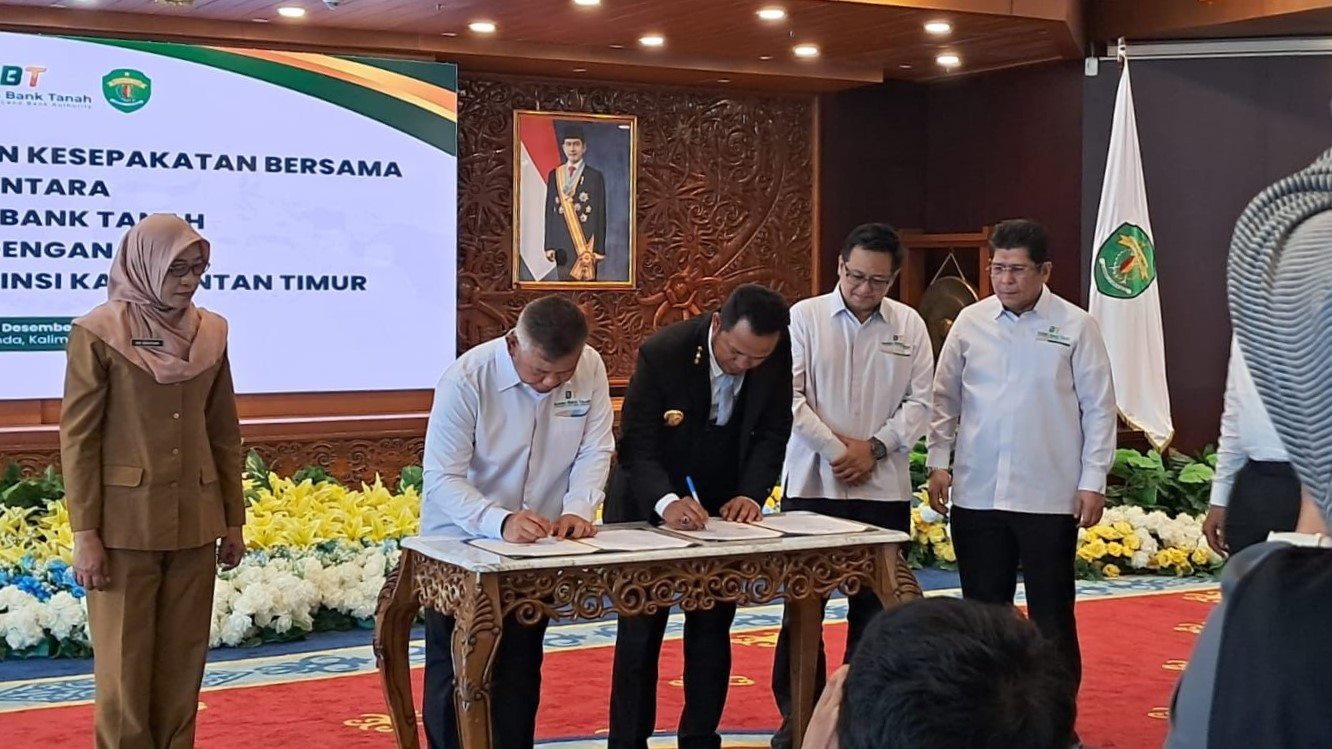 Lahan Terlantar Bakal Ditata Ulang, Pemprov Kaltim Teken MoU dengan Bank Tanah