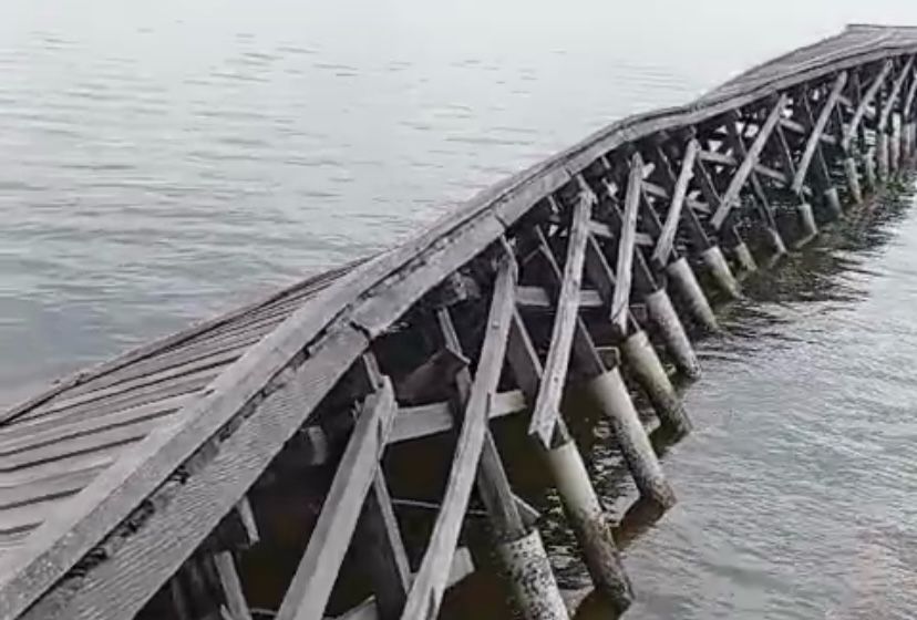 Perbaikan Jembatan Nyaris Roboh di Tanjung Aru Bukan Wewenang Desa 