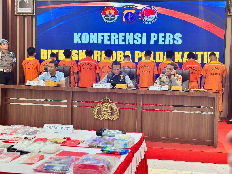 Balikpapan–Samarinda Masih jadi Pintu Utama Peredaran Narkoba di Kaltim, 10 Tersangka Berhasil Dibekuk Polda 