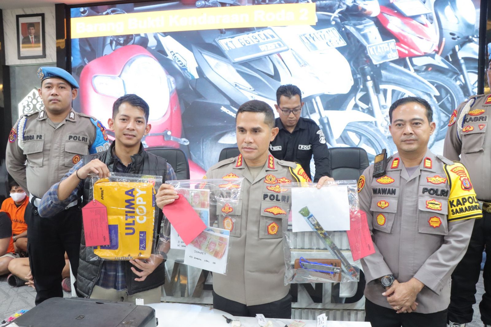 Polresta Samarinda Ungkap 19 Kasus Curanmor dan Tangkap Pemalsu Uang 