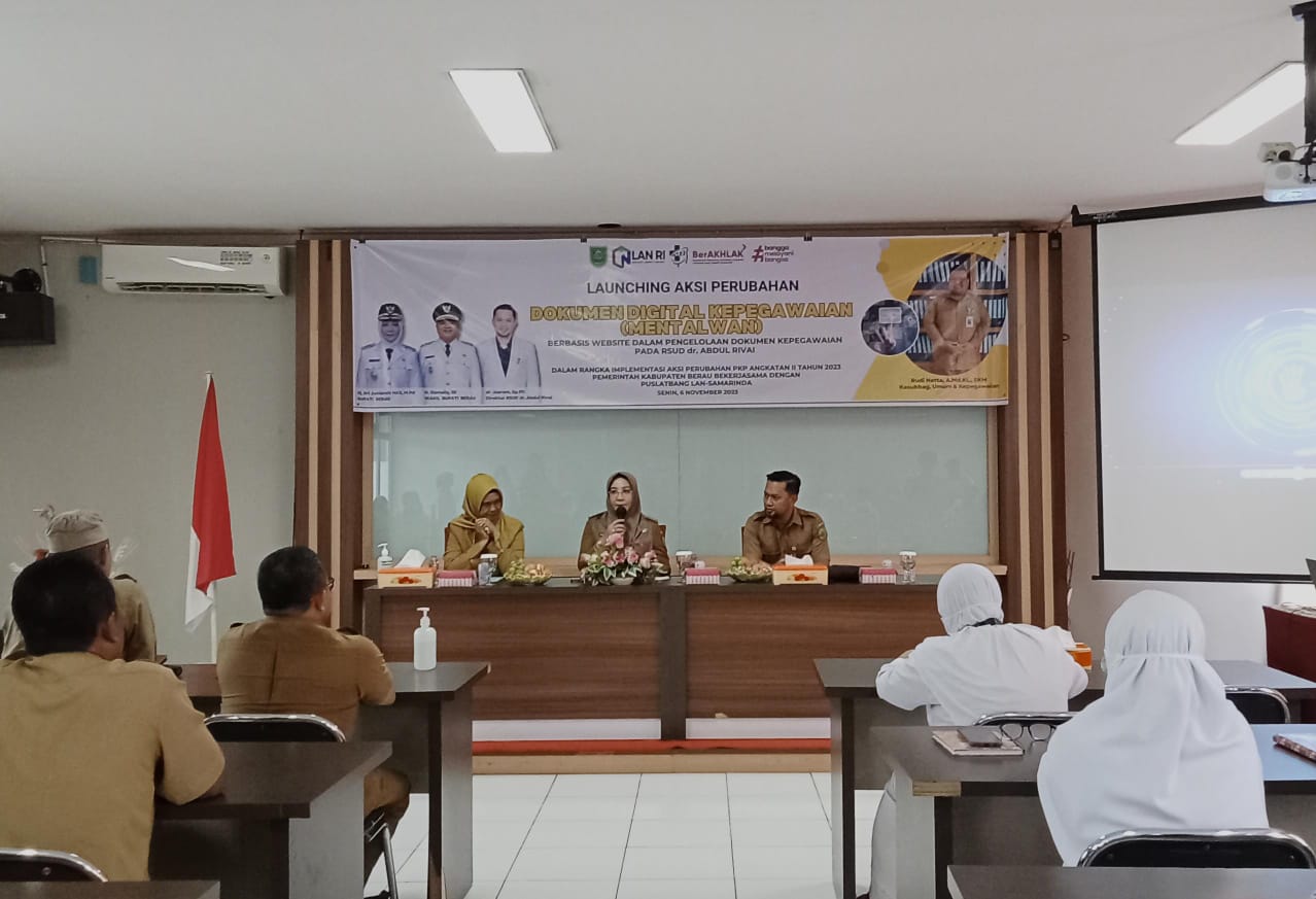 Tingkatkan Pelayanan, RSUD Abdul Rivai Luncurkan Dokumen Digital Kepegawaian