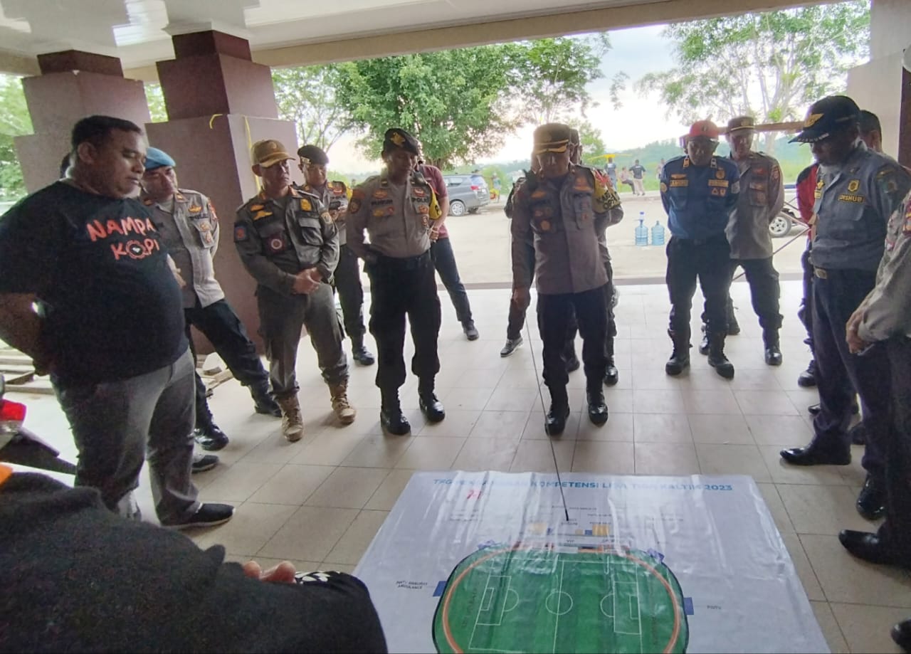 Matangkan Pengamanan Liga 3 Zona Kaltim Distrik Selatan, Polres Paser Gelar TFG di Stadion Sadurengas