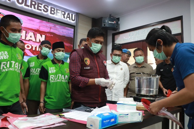 Polres Berau Musnahkan 1,5 Kilogram Sabu dari 12 Kasus Selama Dua Bulan