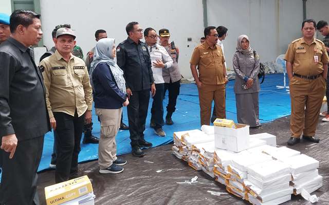 Jelang Pemilu, Polresta Samarinda Bersama Forkopimda Patroli di Gudang Logistik 