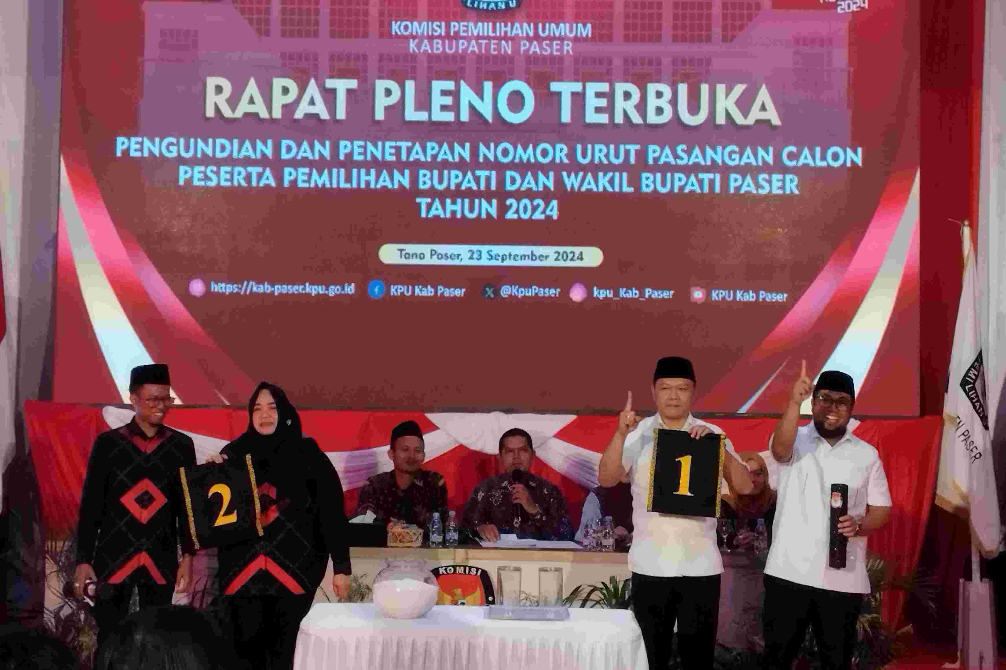 Makna Nomor Urut bagi Kedua Paslon di Pilkada Paser 2024