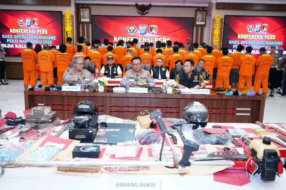 134 Tersangka Ditangkap Selama Operasi Pekat Mahakam II 2025