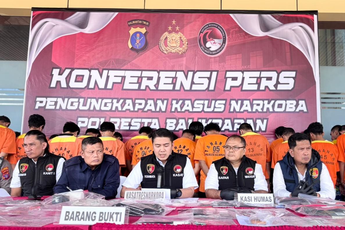  32 Kasus Narkoba Diungkap Polresta Balikpapan selama Oktober 2025, Polisi juga Sita Pil Yarindo