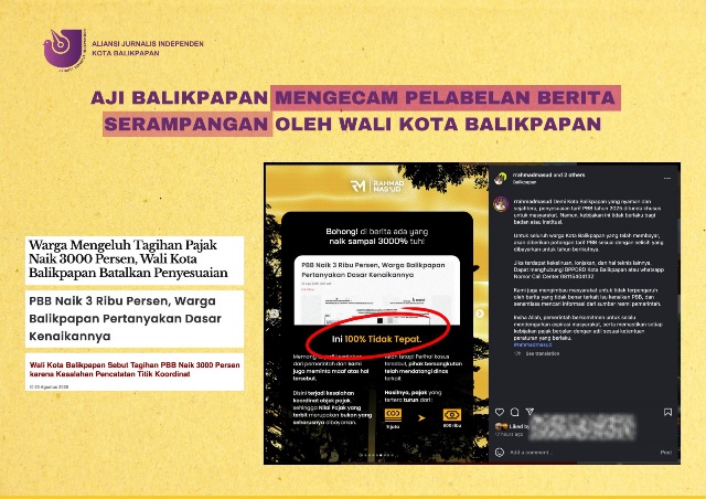 AJI Balikpapan Kecam Pernyataan Berita Serampangan oleh Wali Kota