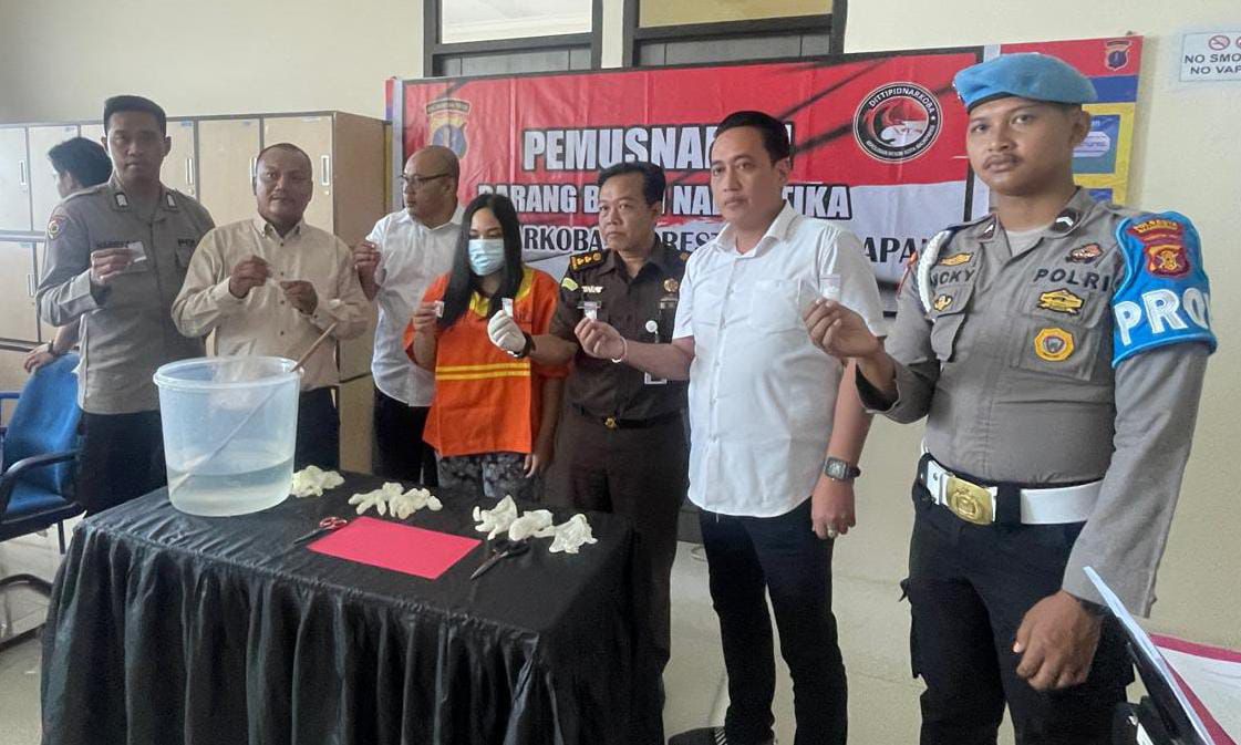 Pemusnahan Sabu Nyaris Edar Seberat 13,35 Gram di Balikpapan