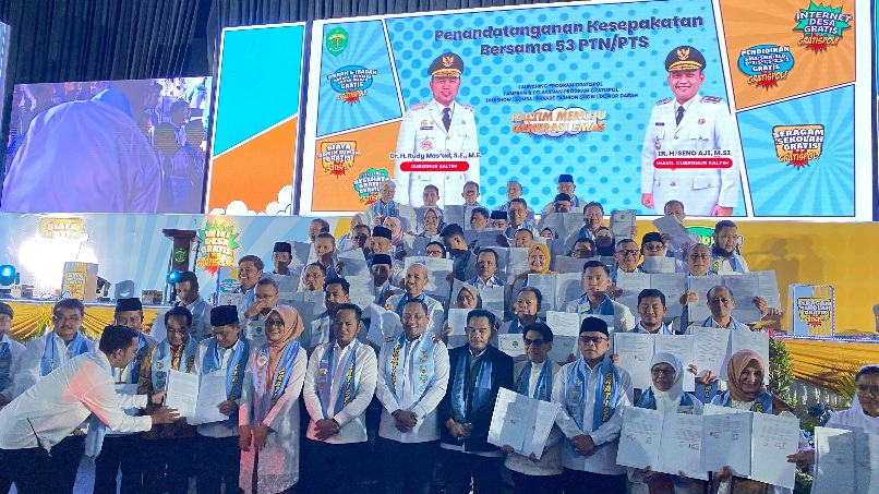 Program Gratispol Resmi Berjalan, 53 Perguruan Tinggi di Kaltim Teken MoU