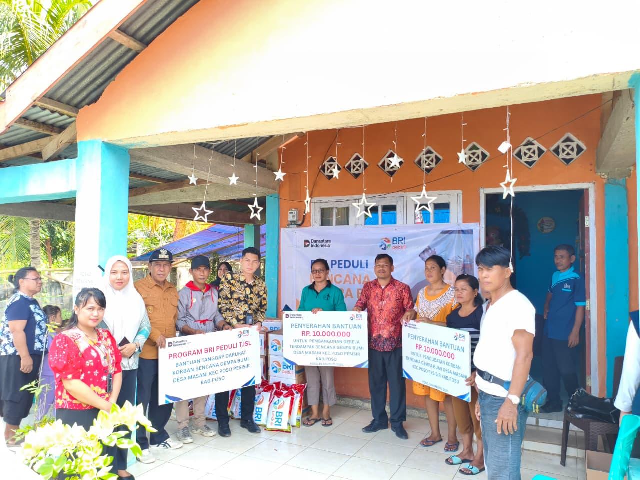 BRI Peduli Salurkan Bantuan Bagi Korban Bencana Gempa Poso