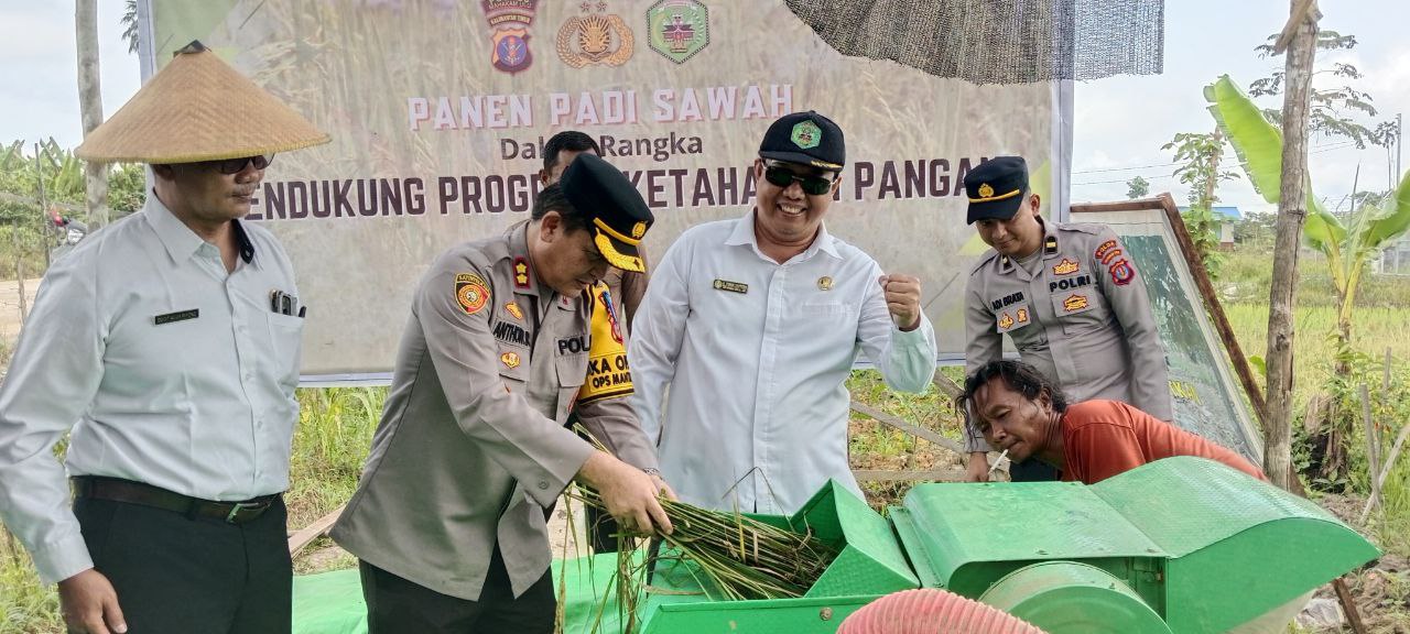 Pemkab Mahulu Dukung Langkah Polri Beri Contoh Budidaya Pertanian Padi Sawah