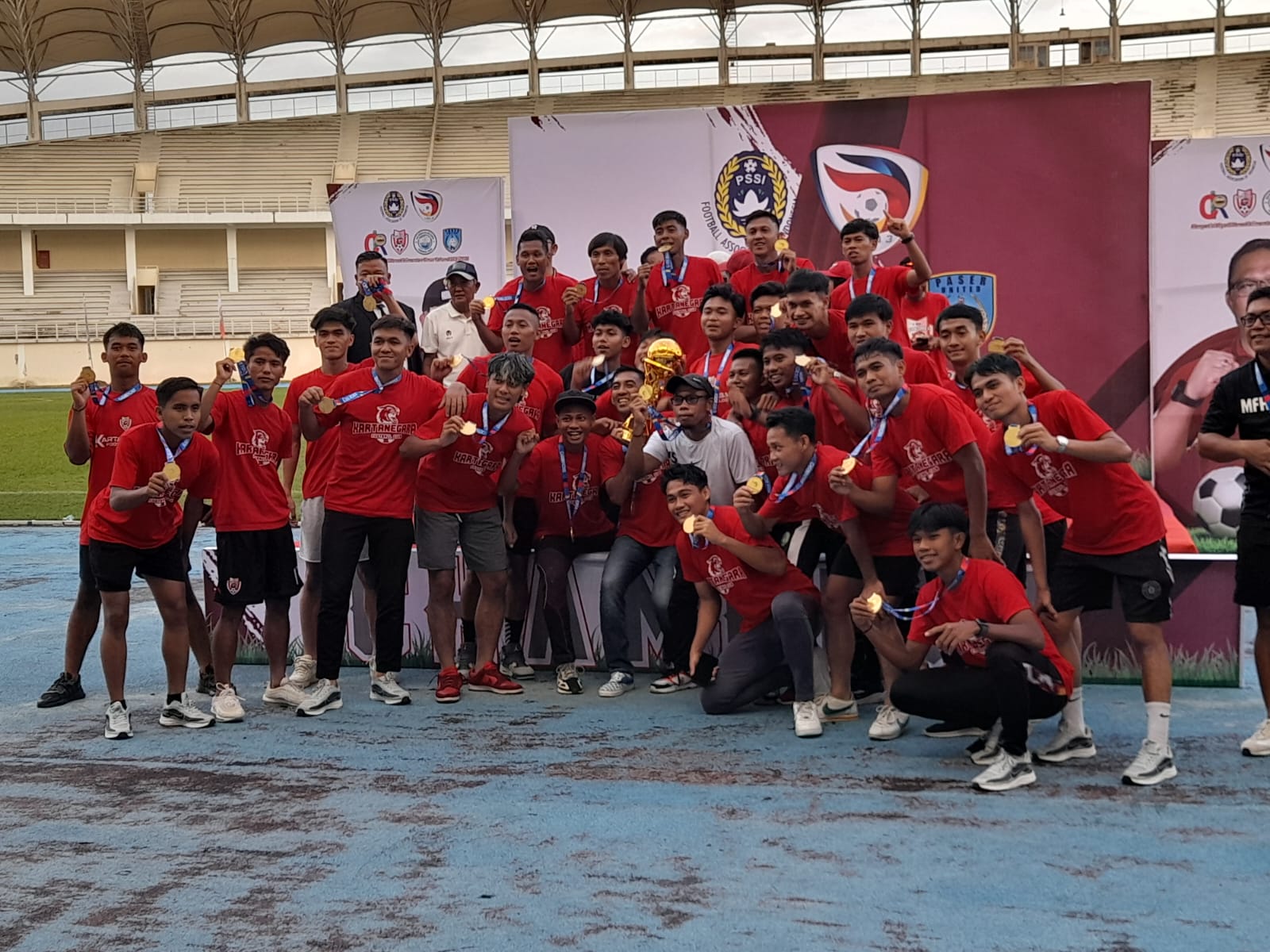 Kukuhkan Gelar Juara Liga 3 Kaltim North District, Kartanegara FC Melumat Sangkulirang FC di Laga Final