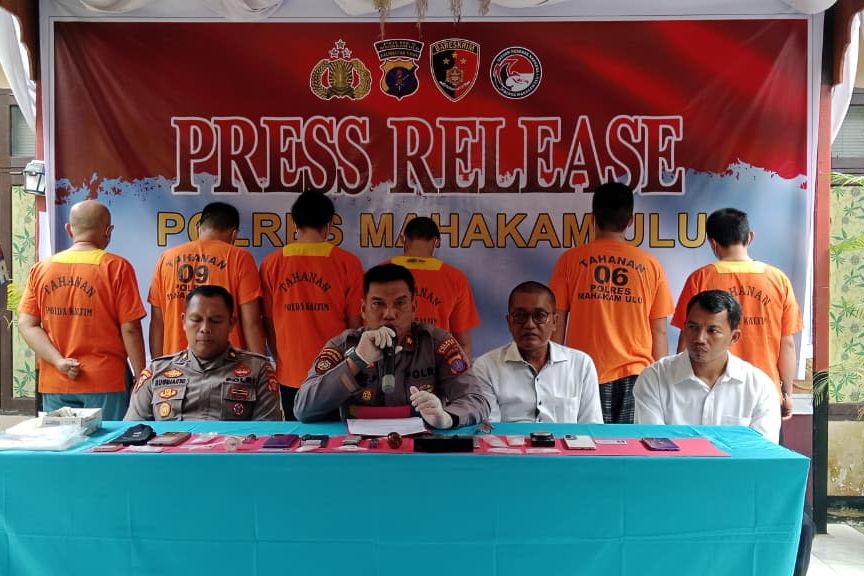Polres Mahulu Ringkus 6 Pengedar Narkoba, Barang Berasal dari Balikpapan dan Samarinda