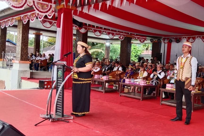 Pemkab Gelar Upacara Peringatan Hari Jadi ke-12 Mahulu, Bupati: Kemajuan Bertahap tapi Pasti