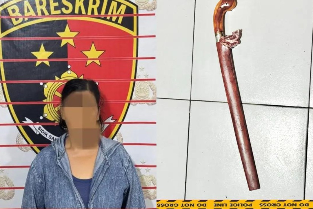 Marah Saat Ditagih Hutang, Wanita Ini Hantam Kepala Korban Menggunakan Parang