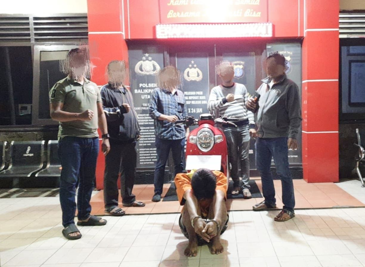 Beraksi di Waktu Malam Pelaku Curanmor di Balikpapan Diringkus Polisi Berkat Rekaman CCTV