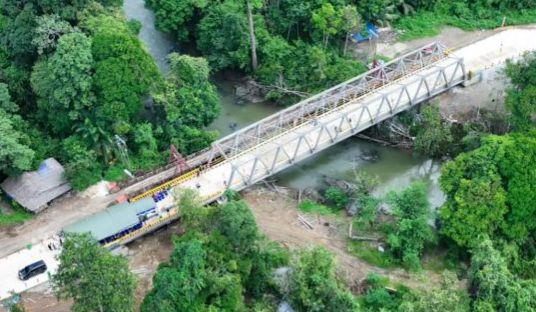 Jembatan Sei Kasungai Rampung, Akses Rantau Buta dan Rantau Layung Lebih Mudah