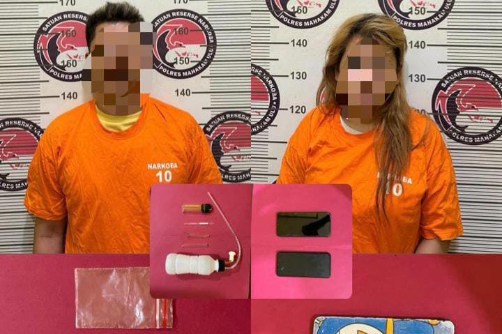 Sepasang Kekasih di Long Bagun Ilir Diringkus Polisi Gegara Ketahuan Bisnis Narkoba