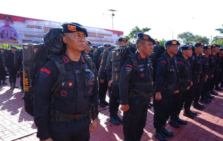 Brimob Polda Kaltim Resmi Diterjunkan ke Mahulu Bertugas Amankan PSU