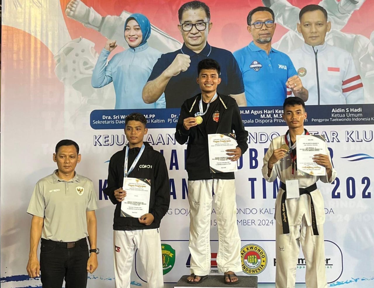 Bripda Satria Sandy Wijaya, Personel Polres Mahulu Raih Medali Emas Taekwondo Kaltim