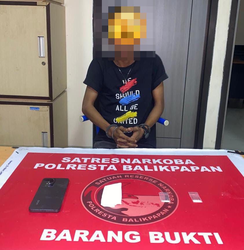 Nekat Transaksi Sabu di Pinggir Jalan, Pemuda Balikpapan Diciduk Polisi