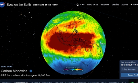 Satelit NASA Pantau Sebaran Karbon Monoksida di langit Indonesia Berwarna Merah Pekat, Bahayakah?