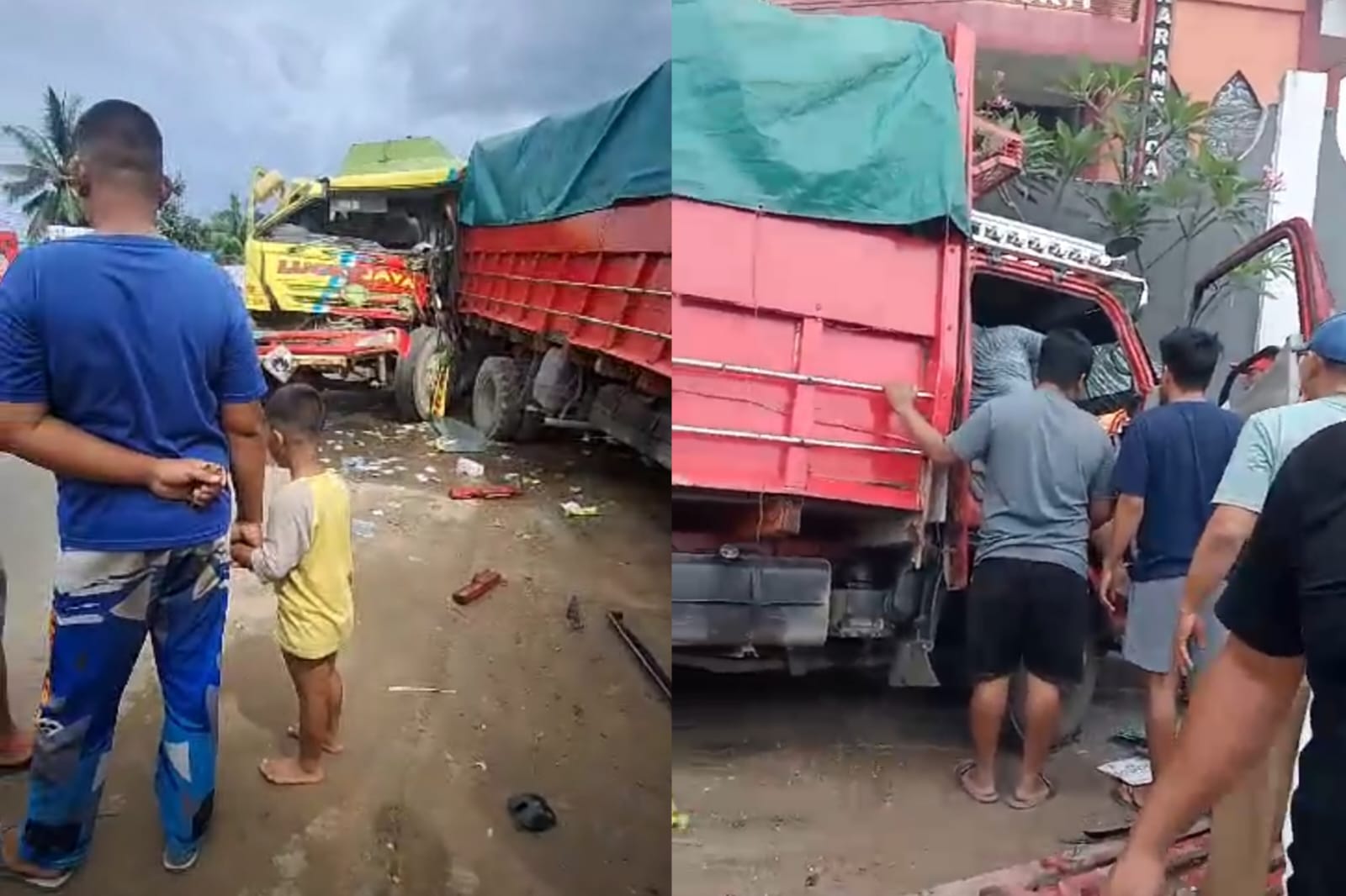 Duar!!! Truk Antre Solar di Km 15 Balikpapan, Dihajar Truk CPO dari Belakang