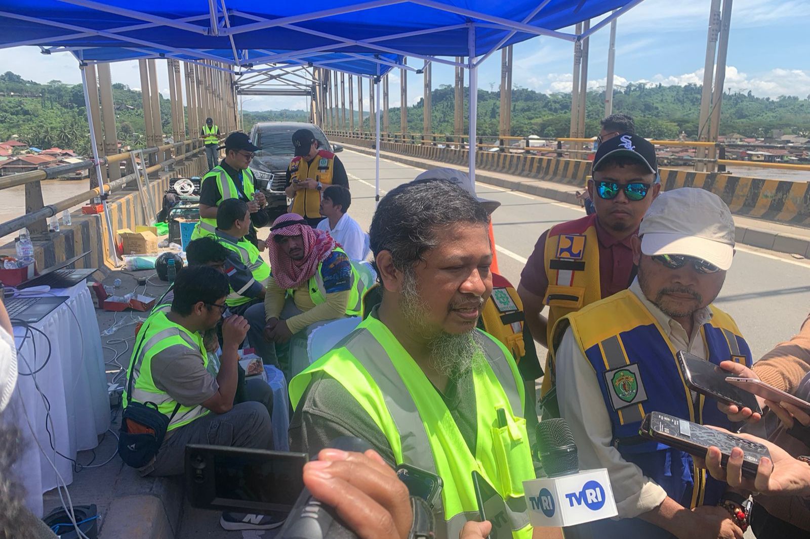 Uji Beban Dinamis Jembatan Mahulu Dilakukan Usai 2 Kali Ditabrak Tongkang, Getaran Alami jadi Tolok Ukur