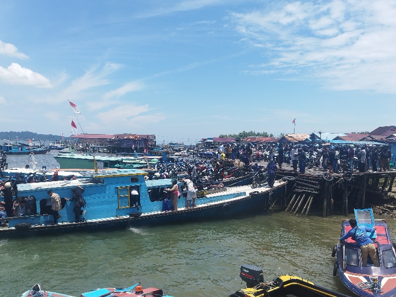 Tak lagi Sesak, Pelabuhan Klotok Penajam Mulai Lengang Setelah Lebaran 