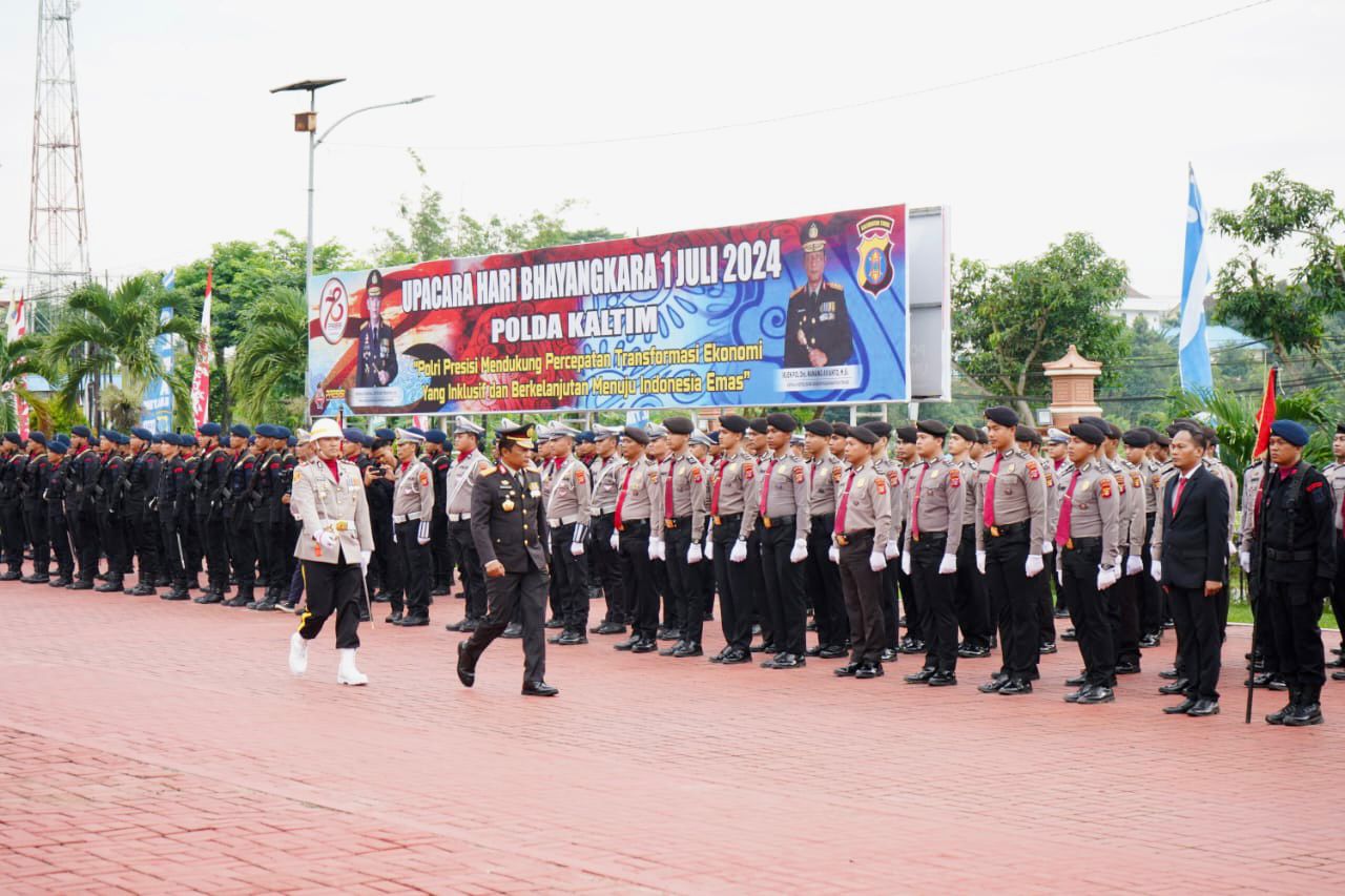 Perayaan Hari Bhayangkara ke-78 di Polda Kaltim, Presisi Menuju Indonesia Emas