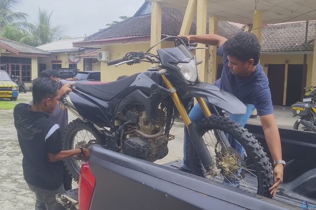 Kabur ke Balikpapan Bawa Motor Curian, Pelaku Ditangkap Tim Enggang Sangsaka Polsek Sangkulirang