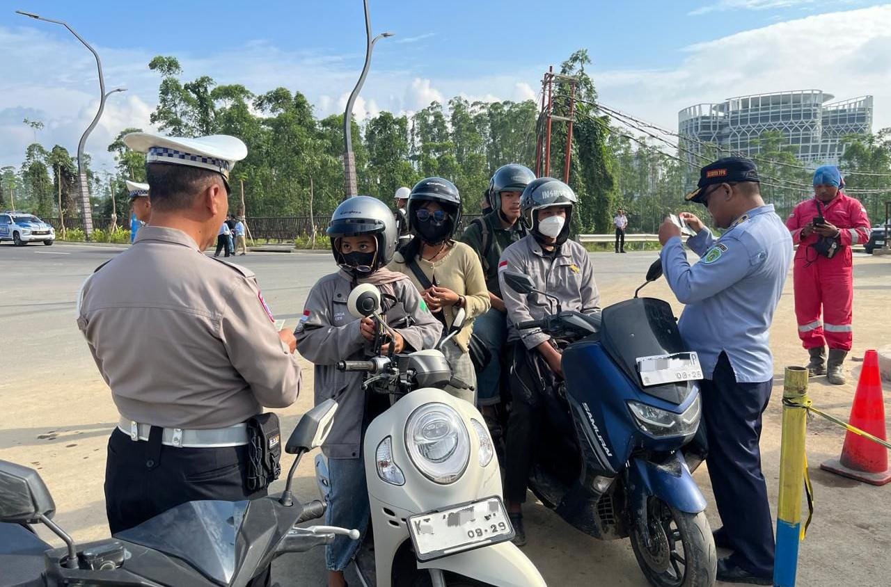 55 Pelanggar Lalu Lintas Terjaring Razia di Kawasan IKN