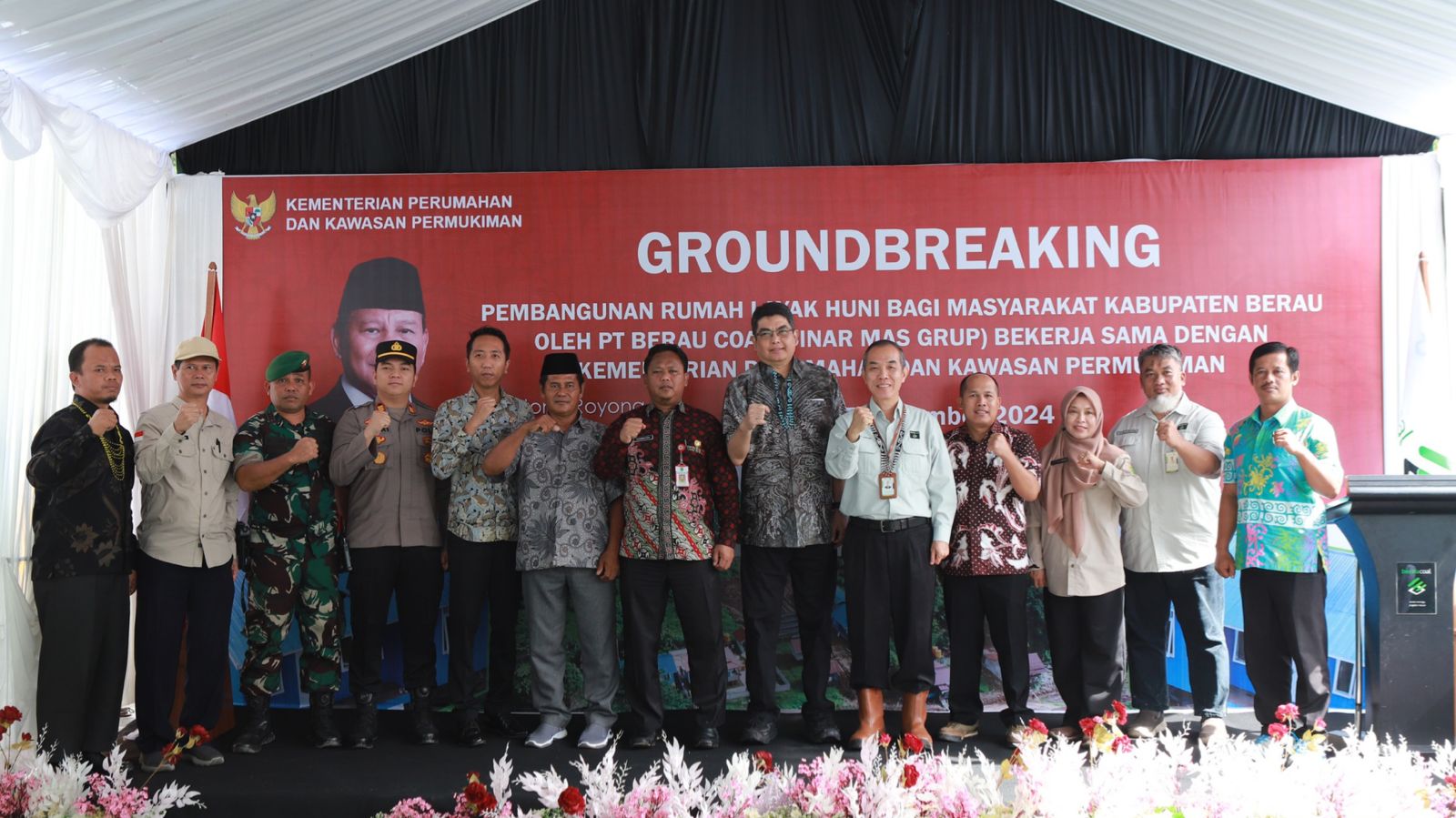 Upaya Sejahterakan Masyarakat, PT Berau Coal Lakukan Groundbreaking Proyek Pembangunan 500 RLH