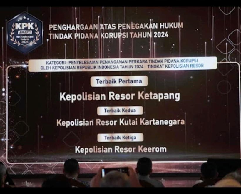 Polres Kukar Raih Penghargaan KPK Award 2024