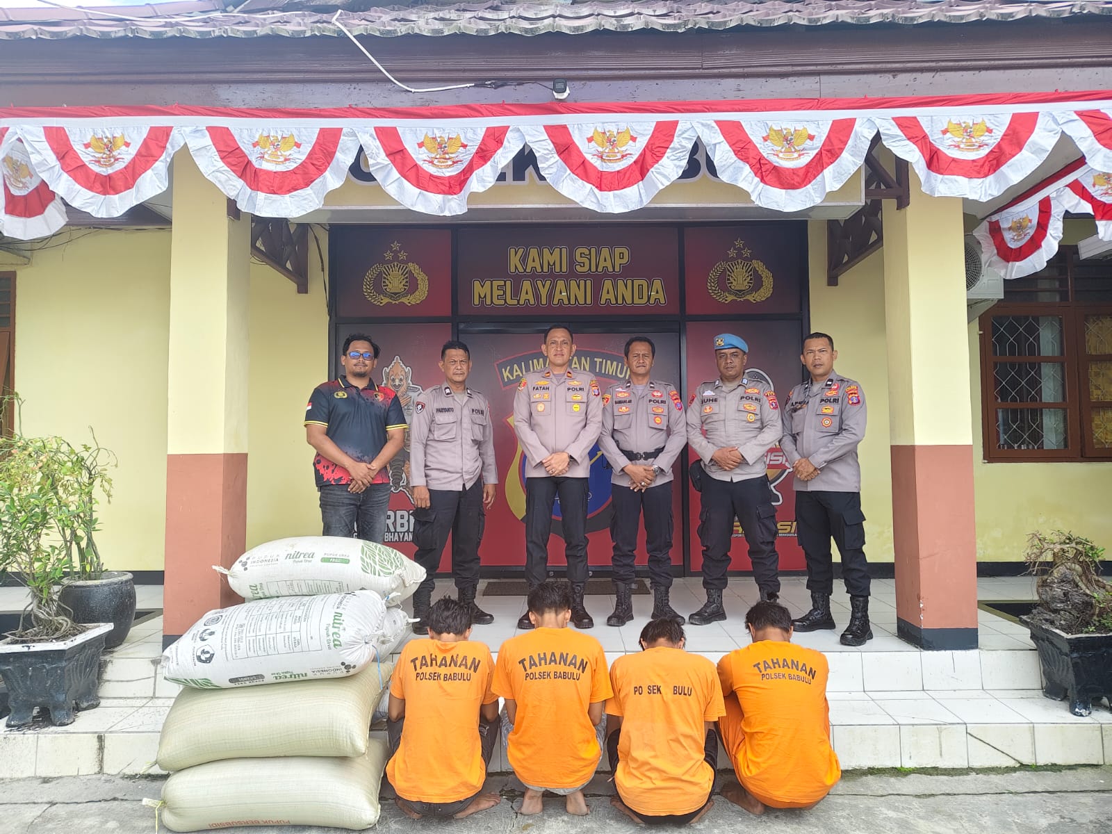 Polisi Ringkus Komplotan Pencuri Padi dan Pupuk di PPU, Empat Pelaku Tak Berkutik 