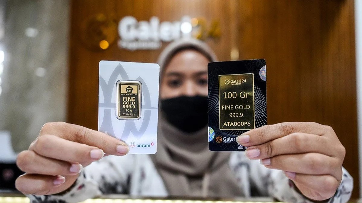 Harga Emas Batangan Hari Ini Melonjak Rp25.000 per Gram