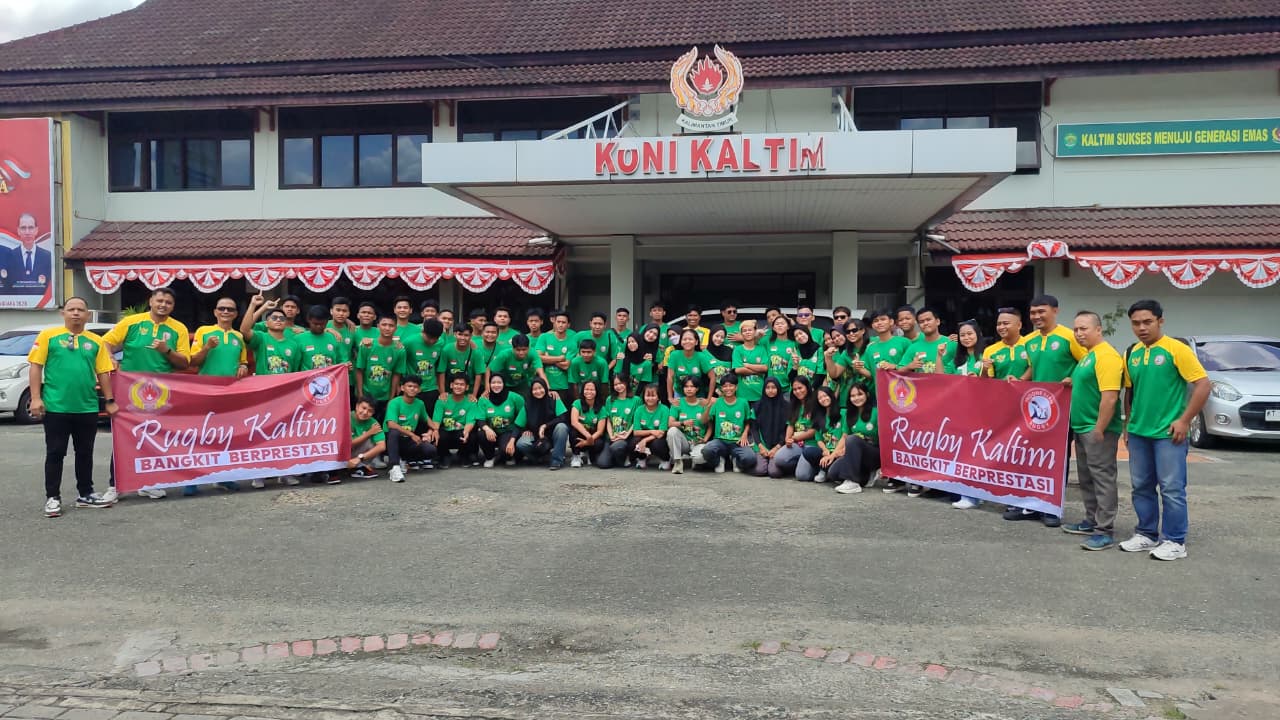 KONI Kaltim Lepas Kontingen Rugby Ke Kejurnas Yogyakarta, Medali Emas jadi Target Utama.