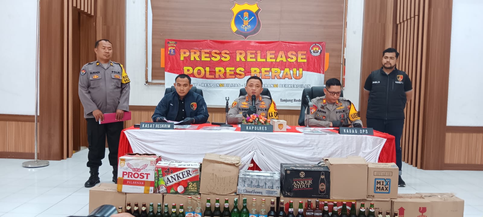 Polres Berau Rilis Hasil Operasi Pekat tahun 2024 Perjudian jadi Momok Masyarakat