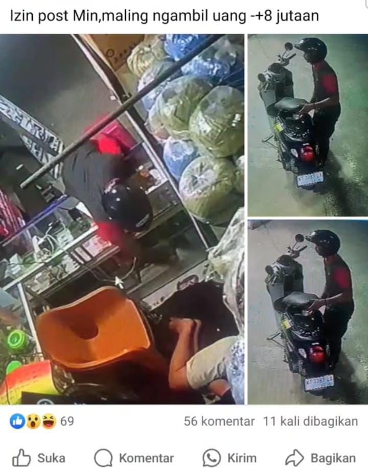 Polisi Tangkap Terduga Pencuri Warung di Balikpapan Berkat Rekaman CCTV 