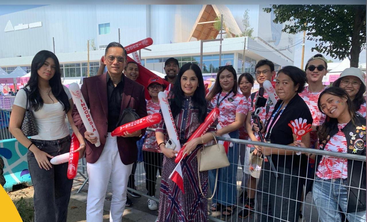 Menteri AHY dan Istri Tonton Langsung Pertandingan Badminton di Olimpiade Paris 2024