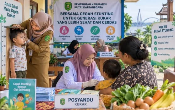 2026, Desa Sungai Bawang Kukar Kejar Target Zero Kasus Stunting 