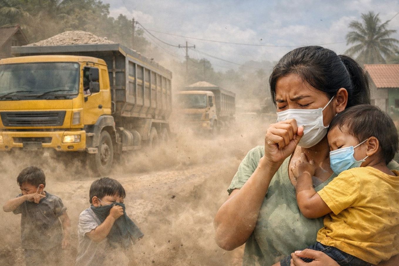 Dinkes Kutim Waspadai Dampak Debu Truk Semen: ISPA Berpotensi Naik, Balita Terancam