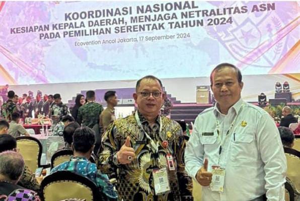 Sekda Mahulu Hadiri Rakornas Netralitas ASN Jelang Pilkada 2024