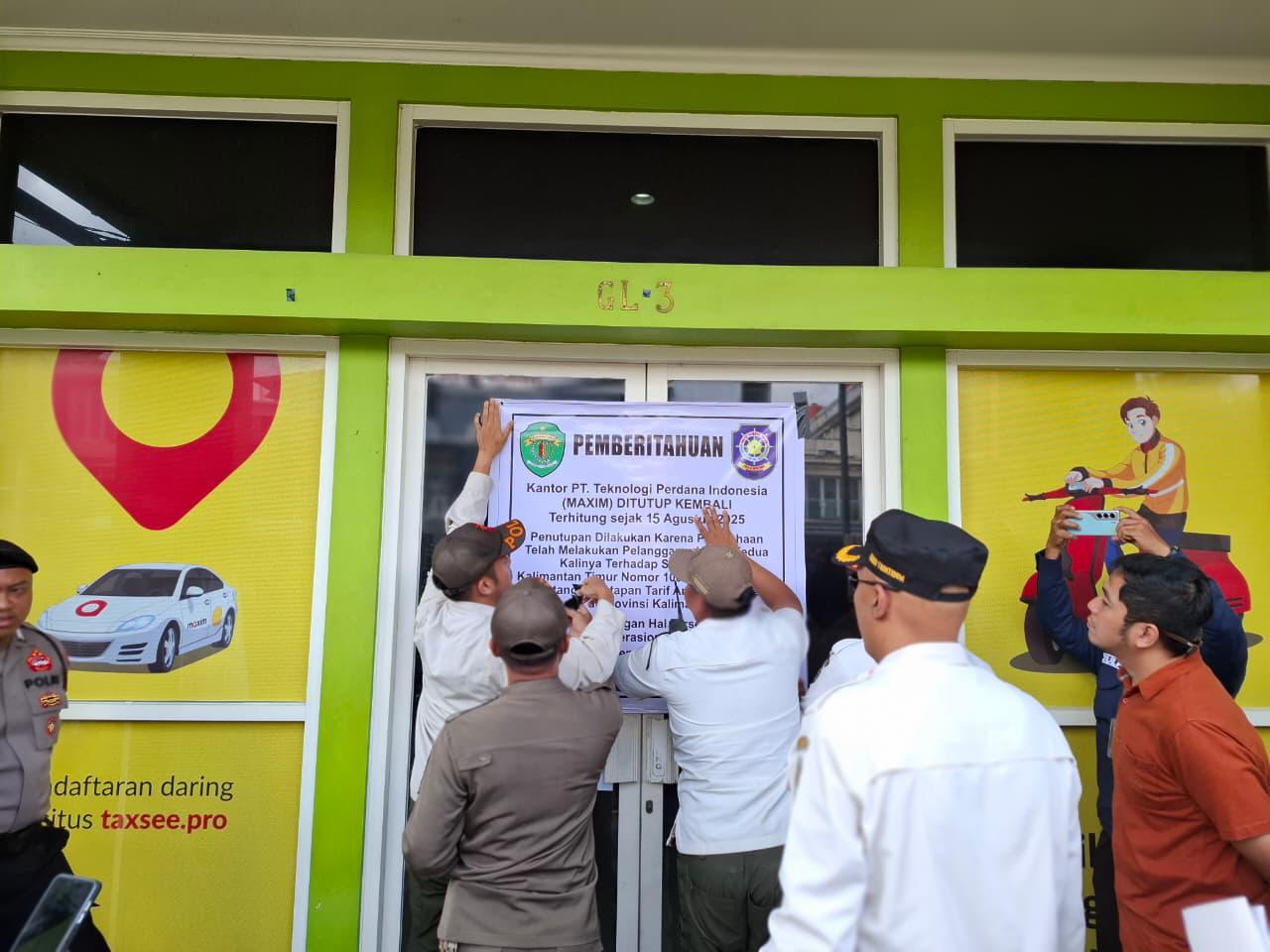  Sudah Dibuka, Kantor Operasional Maxim di Samarinda Ditutup Lagi, Alasannya Tetap Sama 