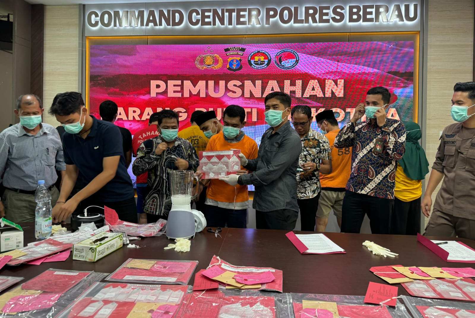 Polres Berau Musnahkan Sabu yang Berhasil Diamankan dari 25 Tersangka