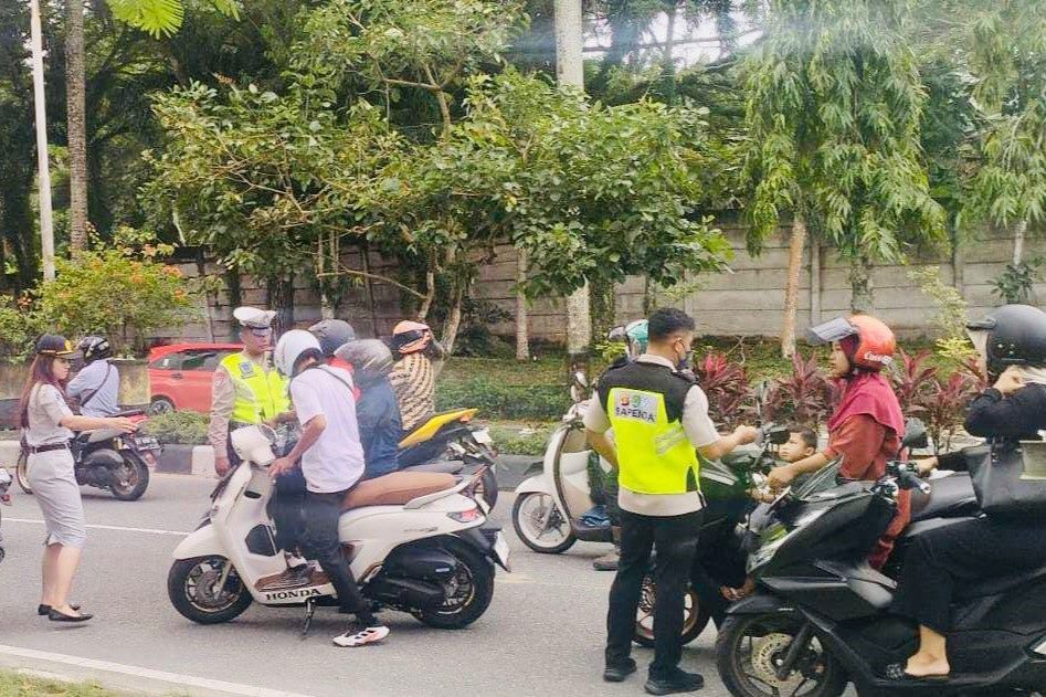 Razia Kendaraan Bermotor di Balikpapan, Ratusan Kendaraan Terjaring