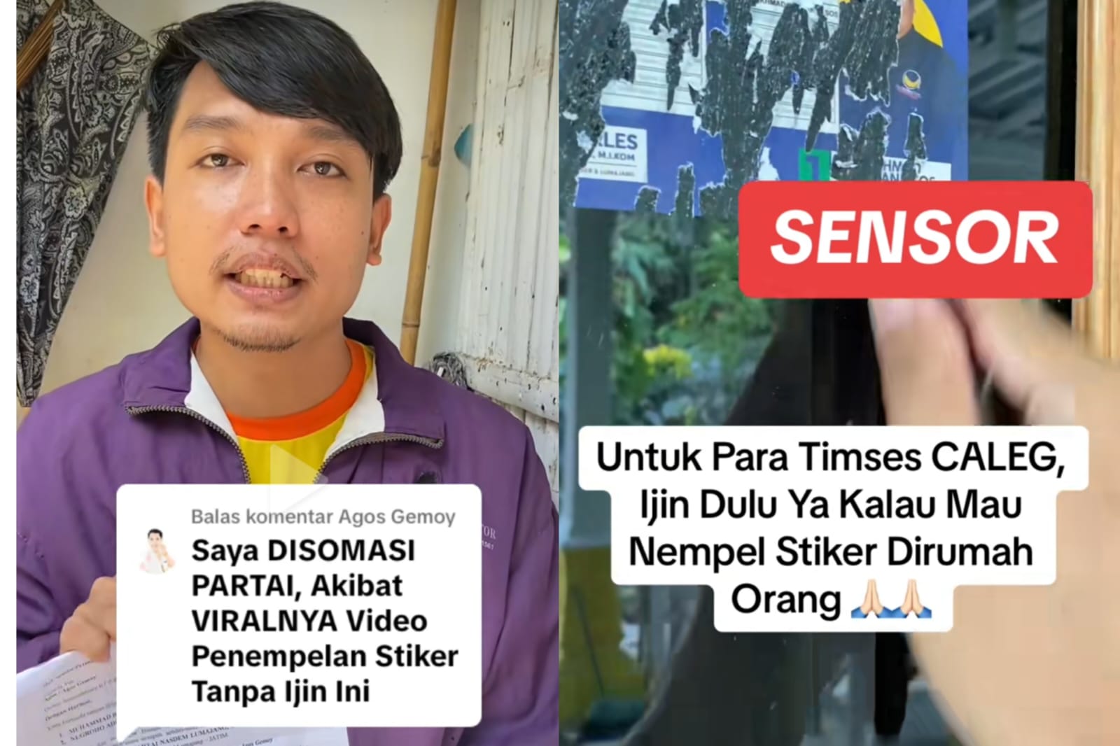 Warga Disomasi Caleg karena Cabut Stiker Kampanye di Rumah Sendiri, ini Tanggapan Bawaslu